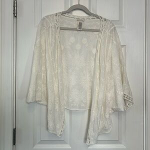 Lucky Brand White Lace Shawl
